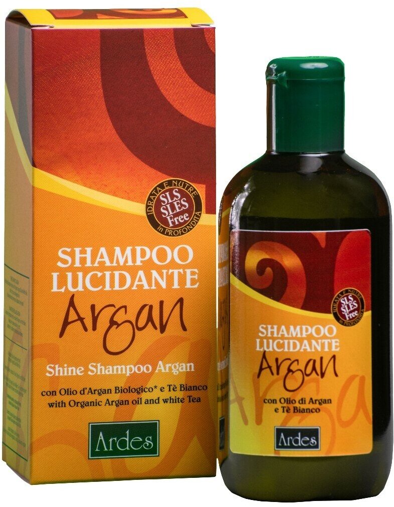 Ardes Шампунь для блеска волос Аргана. Shampoo lucidante Argan 250 мл Италия