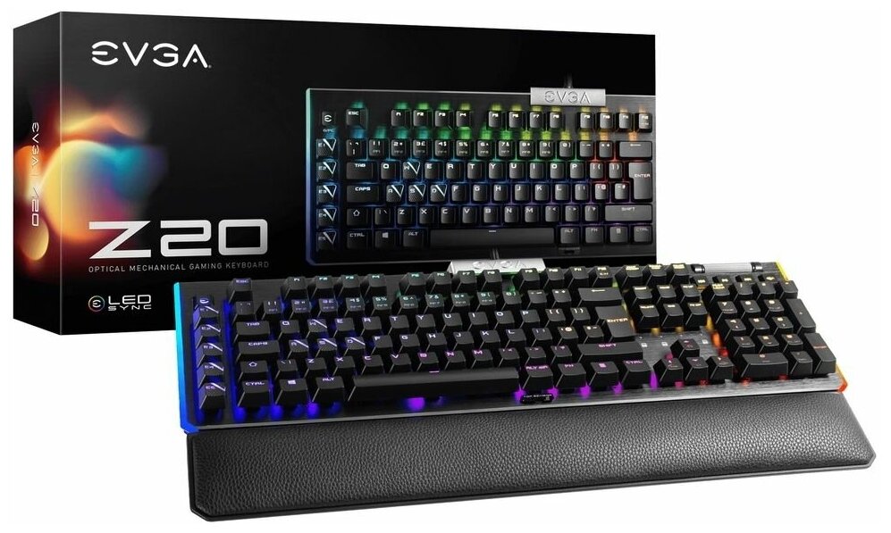 Клавиатура EVGA Keyboard Z20,RGB Color,Linear,Dark Gray ( 811-W1-20RU-KR)