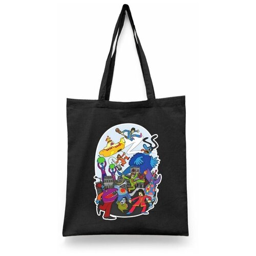 фото Сумка-шоппер унисекс каждому своё "the beatles/битлз/джон леннон" черная