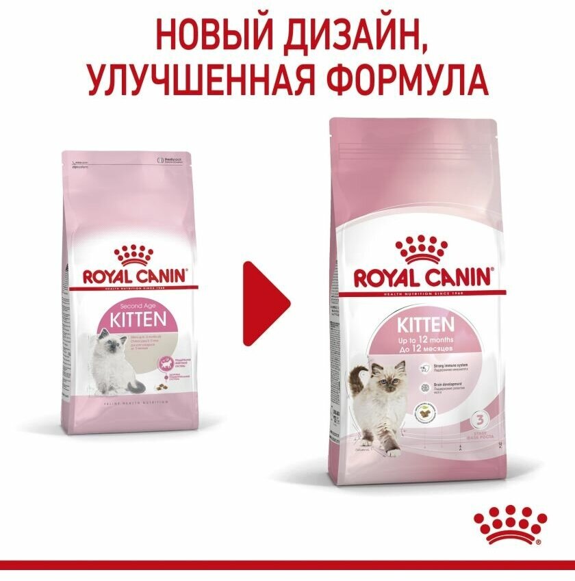 ROYAL CANIN KITTEN 36 для котят (0,3 + 0,15 кг) - фотография № 7