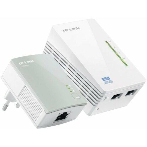 Wi-Fi+Powerline адаптер (комплект) TP-Link TL-WPA4220KIT wi fi powerline адаптер комплект tp link tl wpa4220kit