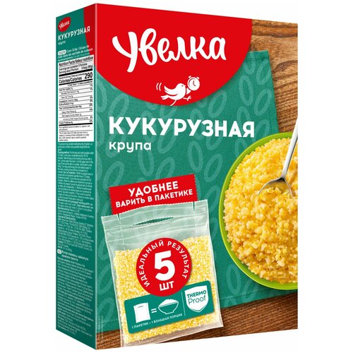 Увелка Крупа кукурузная в пакетах для варки (5пак*80гр) 400гр, комплект 6 штук