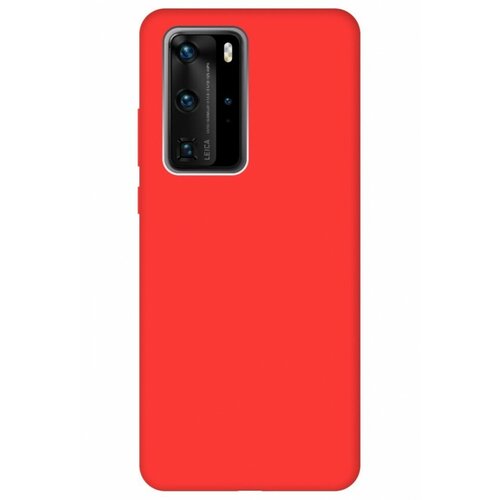 Накладка силиконовая Silicone Cover для Huawei P40 Pro красный