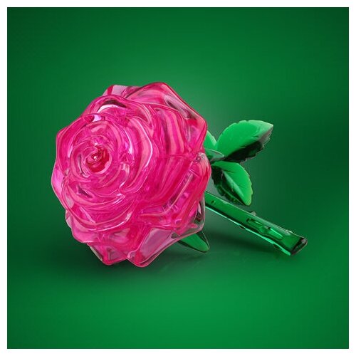 Головоломка 3D Crystal Puzzle Роза розовая цвет: розовый - фото №7