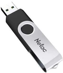 Флешка 32Gb Netac U505 black/silver USB 2.0 (NT03U505N-032G-20BK)