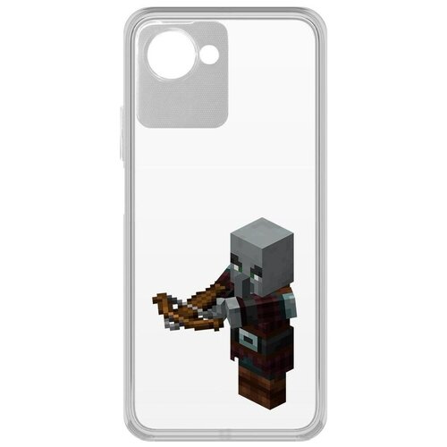 Чехол-накладка Krutoff Clear Case Minecraft-Разбойник для Realme Narzo 50i Prime чехол накладка krutoff soft case minecraft иглобрюх для realme narzo 50i prime черный