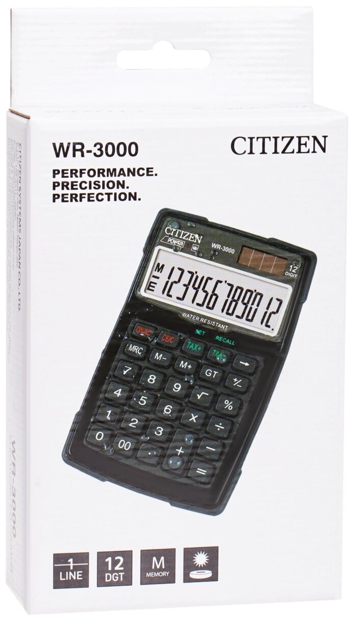 Калькулятор бухгалтерский CITIZEN WR-3000
