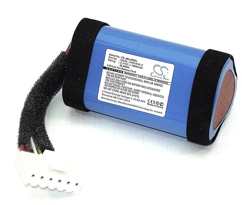 Аккумуляторная батарея CameronSino CS-JML400SL для JBL Charge 4 3.7V 7800mAh 28.86Wh