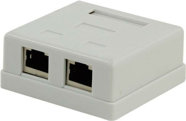 Розетка STP кат.5e внешняя 2 порта RJ-45 5bites LY-SB11