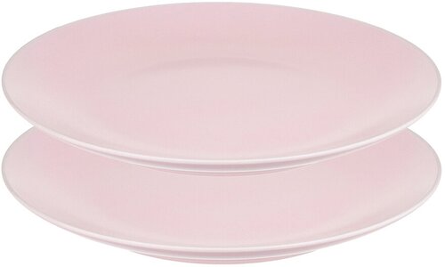 Набор обеденных тарелок Simplicity, Ø26 см, розовые, 2 шт, Liberty Jones, LT_LJ_DPLSM_CRR_26