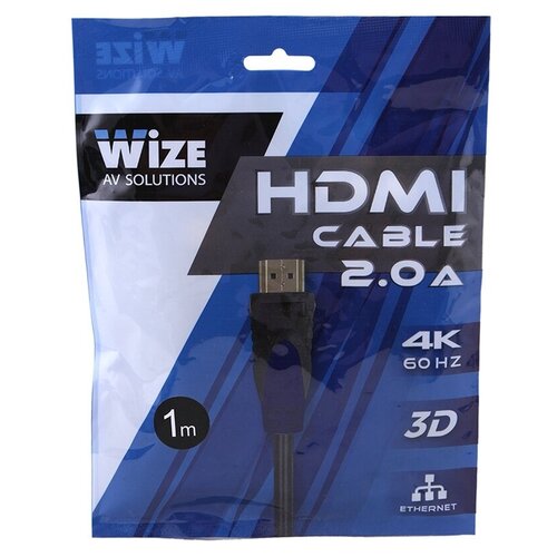 Аксессуар Wize HDMI v2.0 19M/19M 1m WAVC-HDMI-1M аксессуар akasa hdmi hdmi 1m ak cbhd19 10bk