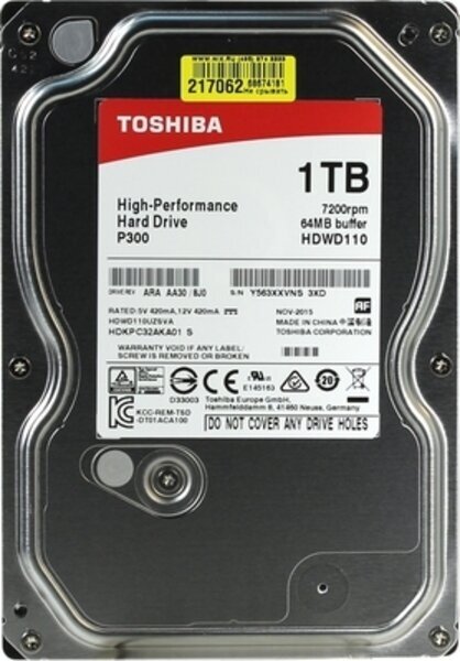 Жесткий диск 1tb Toshiba HDWD110UZSVA .