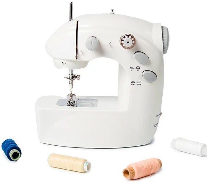 Электромеханическая портативная швейная машина 4в1 Mini Sewing Machine, цвет белый - фотография № 4