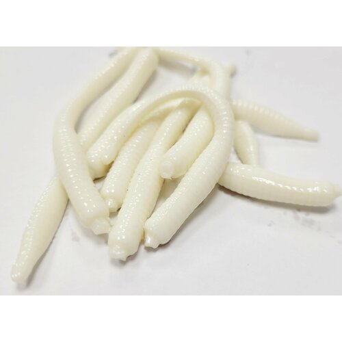 силиконовая приманка бобриных хвост для ловли форели цвет белый 390₽