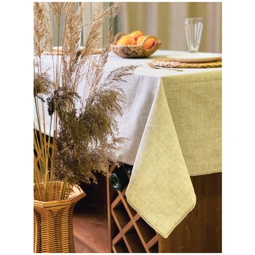 Скатерть на стол One Layer льняная прямоугольная 110х150 см, кухонный текстиль