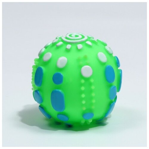 Пижон Игрушка пищащая Чудо-мяч, 6,5 см, зелёная