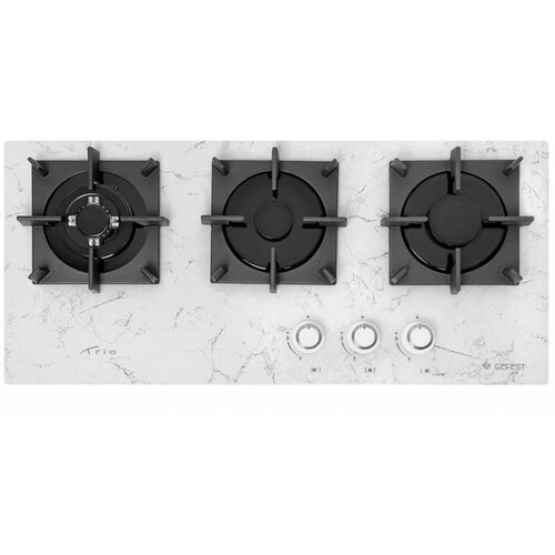 Газовая варочная панель GEFEST ПВГ 2150-01 К22 3 конфорки белый с рисунком 2319500₽