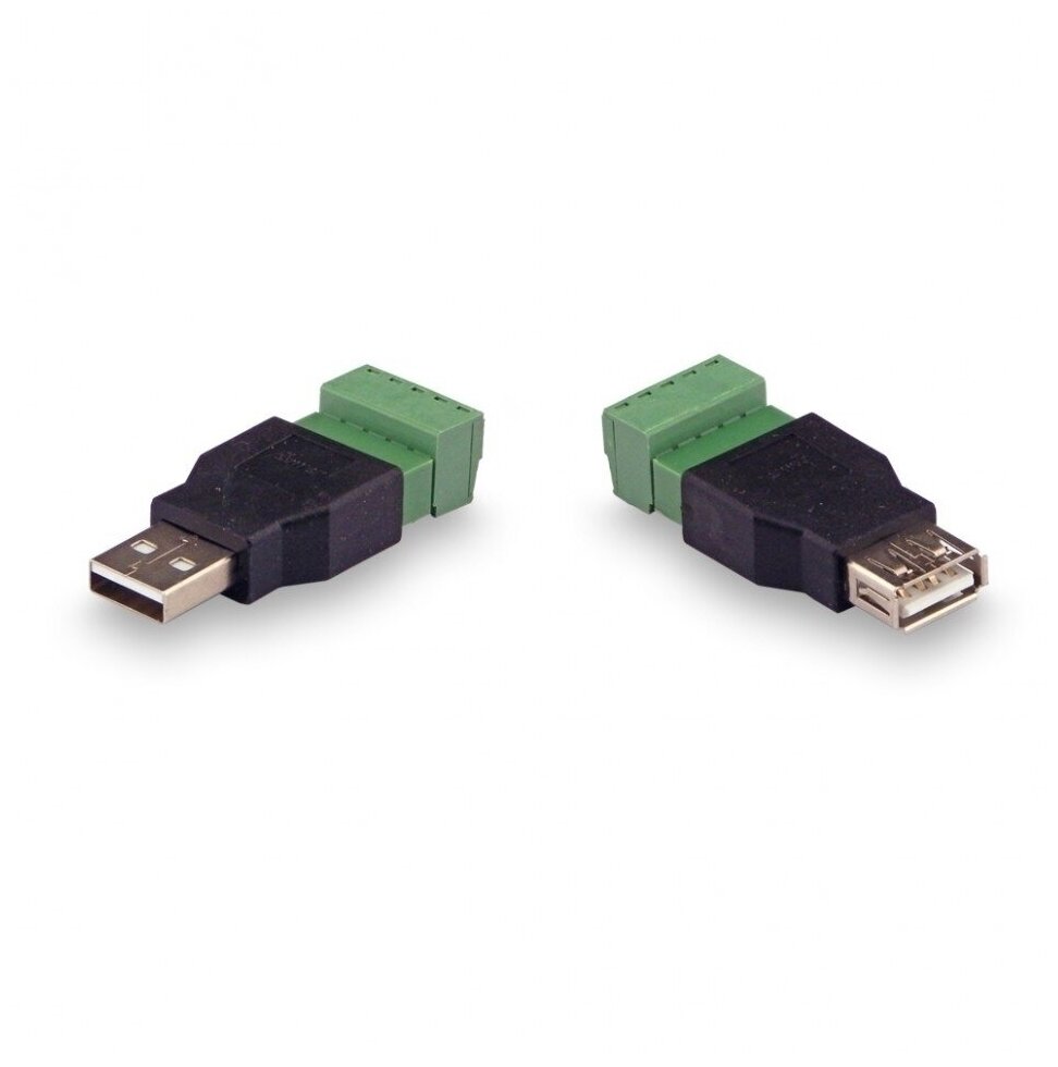 Комплект для передачи USB по витой паре USB(male)-USB(female)