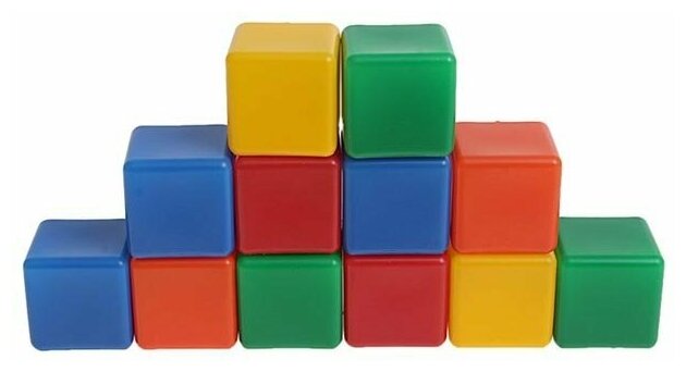 Набор кубиков 12 шт цветные 1180367