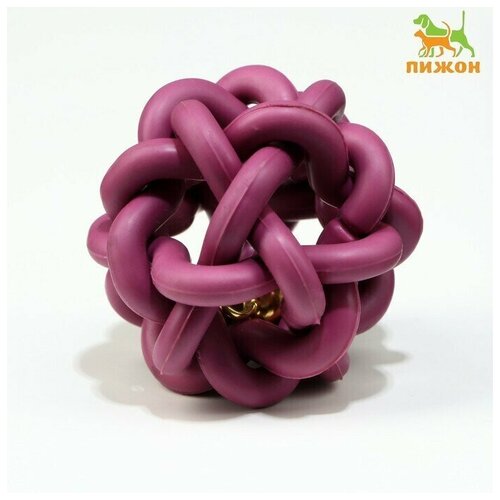 Игрушка резиновая Молекула с бубенчиком, 4 см, фиолетовая игрушка резиновая молекула с бубенчиком 4 см зелёная