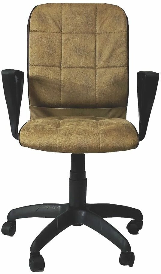 Кресло компьютерное RV-305 Экокожа Нубук цвет коричневый - фотография № 4