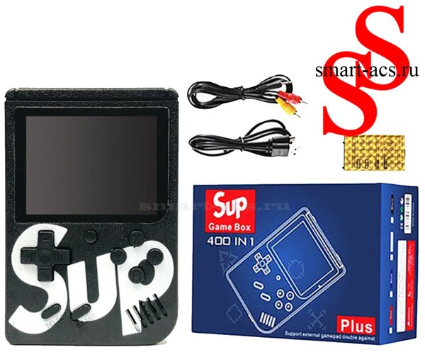 Портативная игровая приставка SUP GAME BOX PLUS 400 в 1 8 bit Black