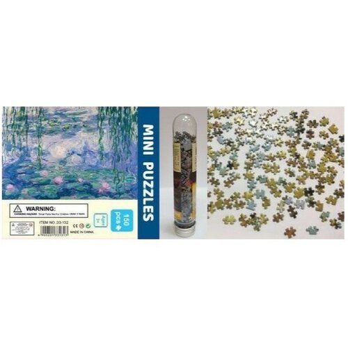 фото Пазлы кнр в колбе, 150 деталей, "водяные лилии", mini puzzles, 10х15 см