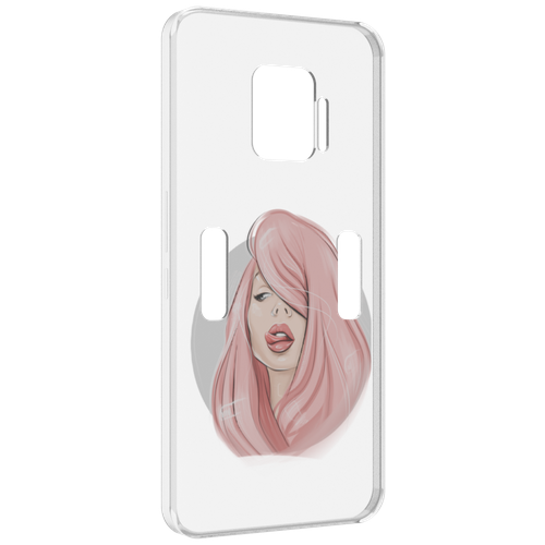 Чехол MyPads лицо-девушки-с-розовыми-волосами женский для ZTE Nubia Red Magic 7 Pro задняя-панель-накладка-бампер