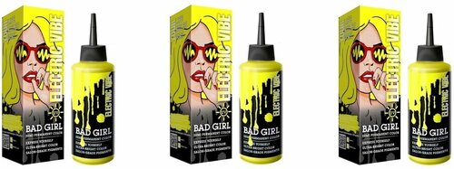 Краска для волос Bad Girl, Electric vibe, неоновый желтый, 150мл х 3шт