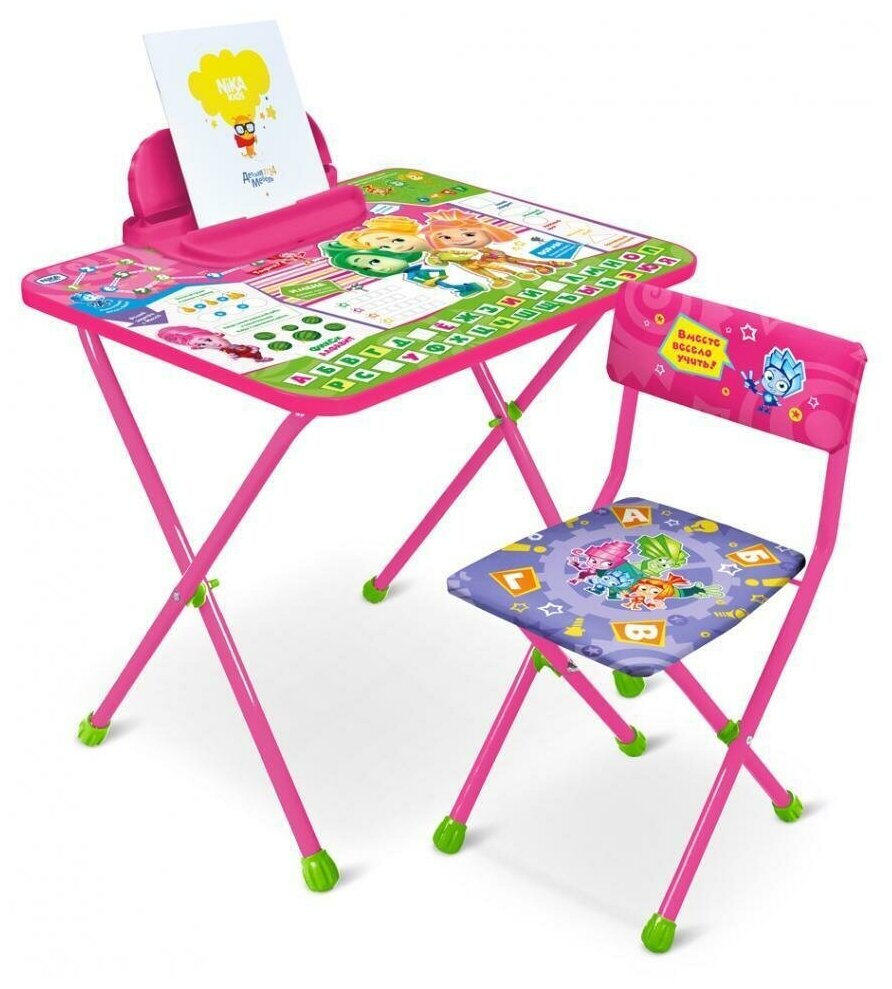 Набор Детский мебели Фикси Знайка Фиксики 2 , стол с пеналом и подставкой для книг.