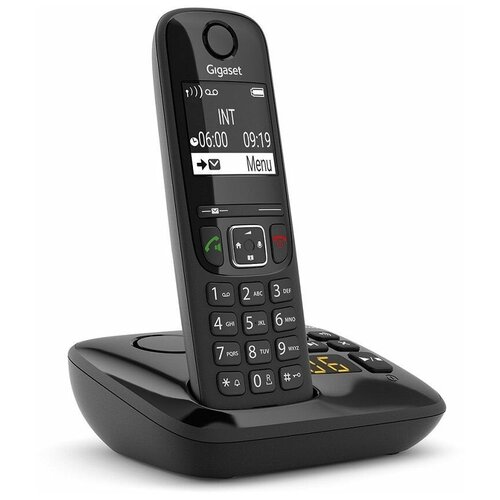 Радиотелефон Gigaset Dect AS690A RUS черный автооветчик АОН S30852-H2836-S301