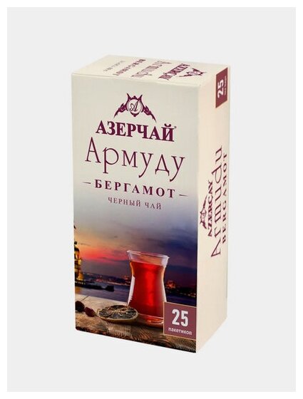 Чай в пакетиках черный Азерчай Армуду Бергамот, 25 шт - фотография № 7