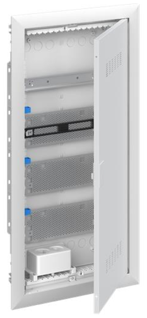 2CPX031392R9999 Шкаф мультимедийный с дверью с вентиляционными отверстиями и DIN-рейкой (4 ряда) UK640MV ABB - фото №1