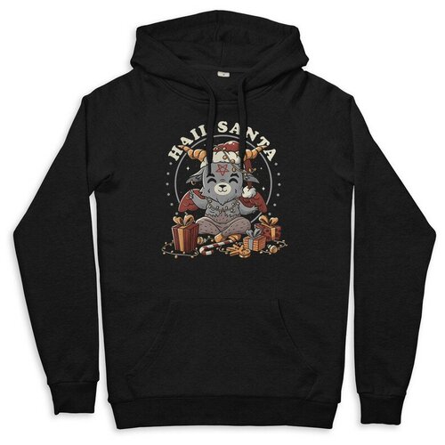 фото Худи с принтом бафомет - hail santa / демон / толстовка размер 44 dream shirts