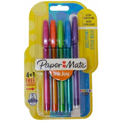 Набор цветных шариковых ручек Paper Mate! 5 цветов