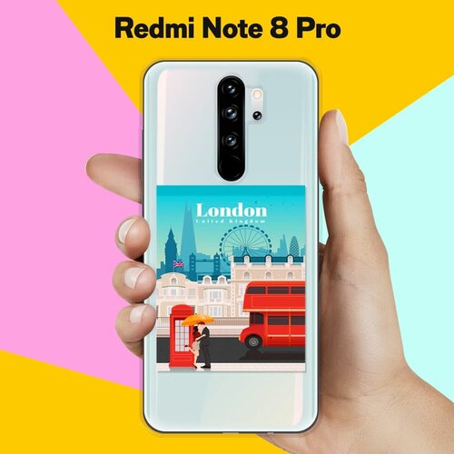 Силиконовый чехол London на Xiaomi Redmi Note 8 Pro силиконовый чехол темно зеленый камуфляж на xiaomi redmi note 8 pro сяоми редми ноут 8 про с эффектом блика