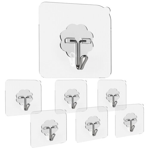 Крючок, держатель, вешалка для кухни, ванной, органайзер самоклеящийся, крючки на липучке (7 шт)