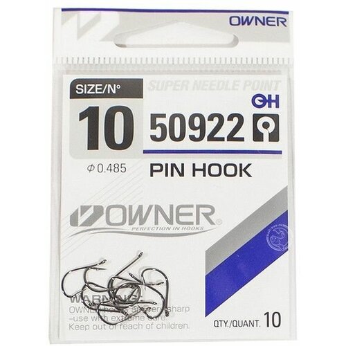 Крючок одинарный Owner Pin Hook BC №10, 1 упаковка