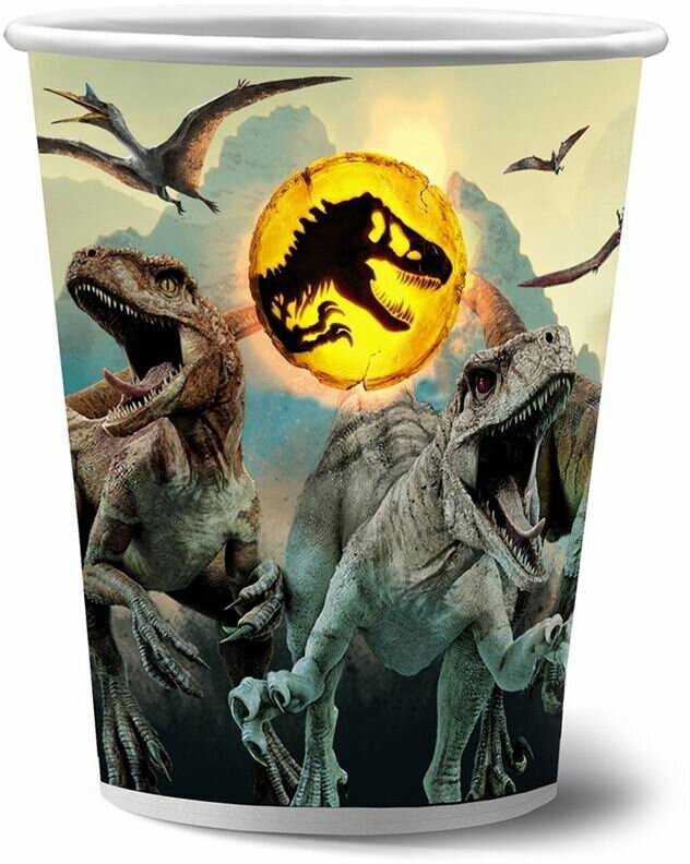 фото Стаканы ND Play Мир Юрского периода, желтый лого, 6шт 250 мл