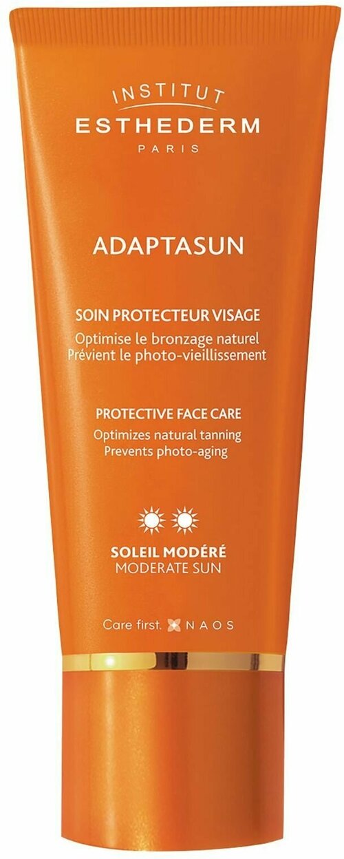 INSTITUT ESTHEDERM Защитный крем для лица от умеренного солнечного излучения Adaptasun Face Cream Moderate Sun