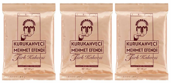 Турецкий кофе молотый Mehmet Efendi 100 грамм 3 штуки