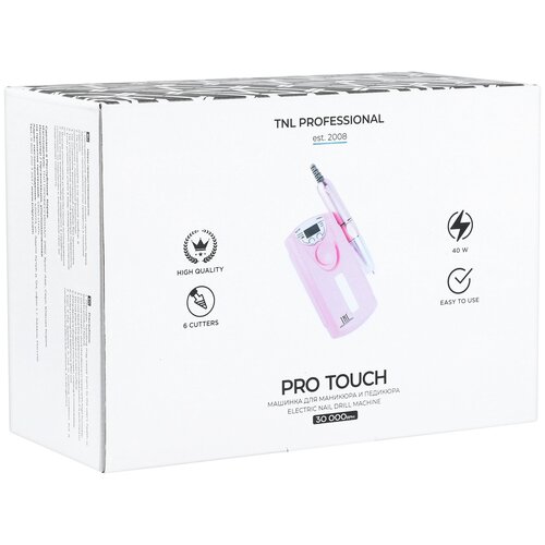 TNL PROFESSIONAL Tnl, Машинка для маникюра и педикюра Pro Touch (белая), 30 000 об