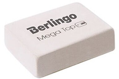 Ластик Berlingo "Mega Top", прямоугольный, натуральный каучук, 26х18х8 мм (BLc_00014)