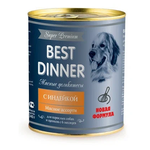 Best Dinner Super Premium консервы для собак с индейкой - 0,34 кг - изображение