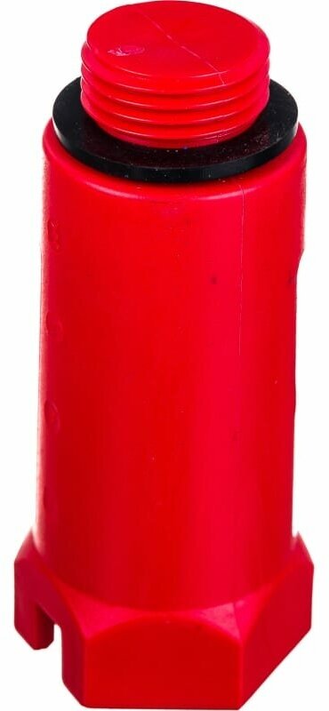 Монтажная заглушка Uni-Fitt Н 1/2", с прокладкой, красная 608R2000 - фотография № 4