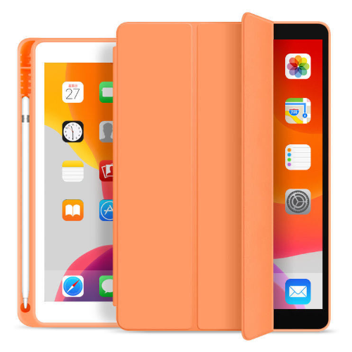 Чехол Protective Case для Apple iPad Air 4-го и 5-го поколения (2020-2022 года) с отделением для стилуса, оранжевый