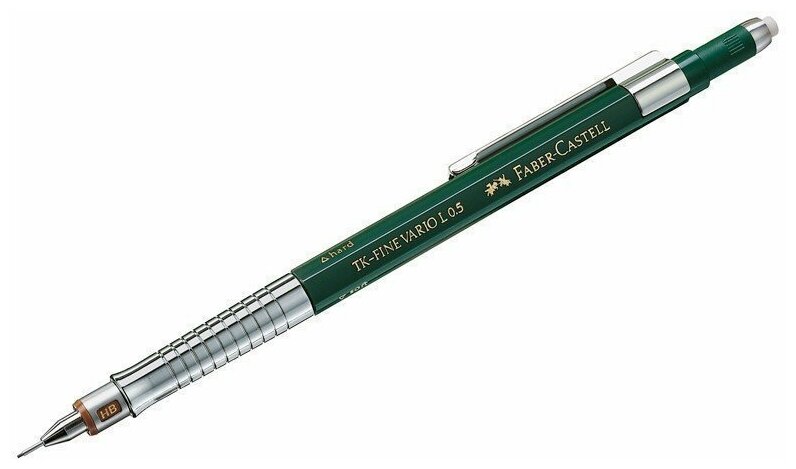 Карандаш механический Faber-Castell "TK-Fine Vario L", HB, 0,5мм, с ластиком