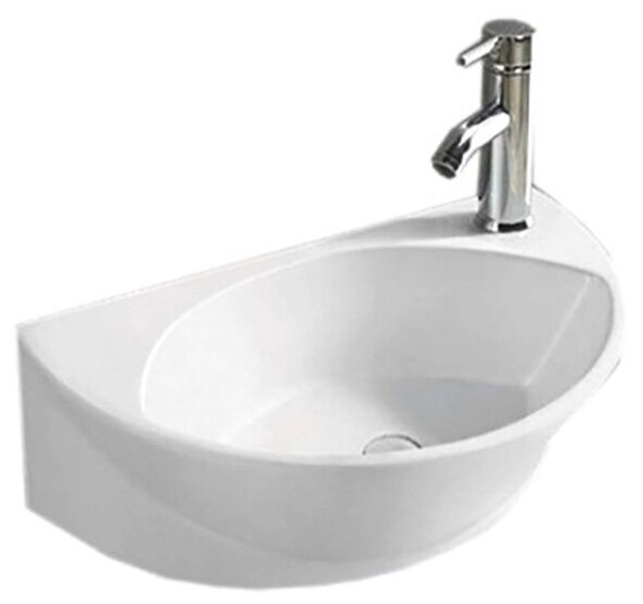 Раковина для ванной подвесная CeramaLux 7717X без перелива - фотография № 5