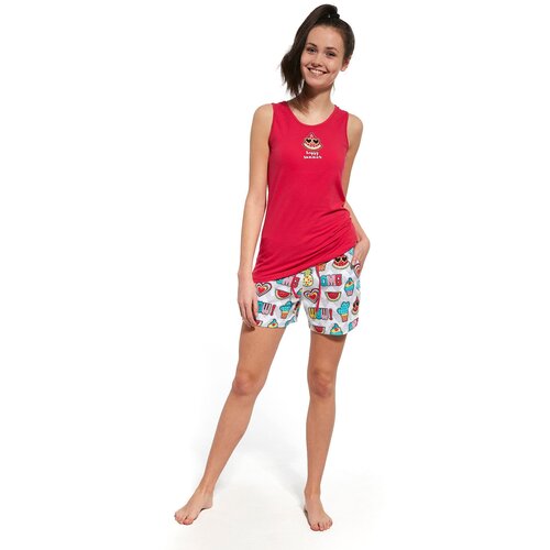 пижама шорты майка без рукава карманы трикотажная размер 54 бирюзовый Пижама Cornette, размер M/170, розовый