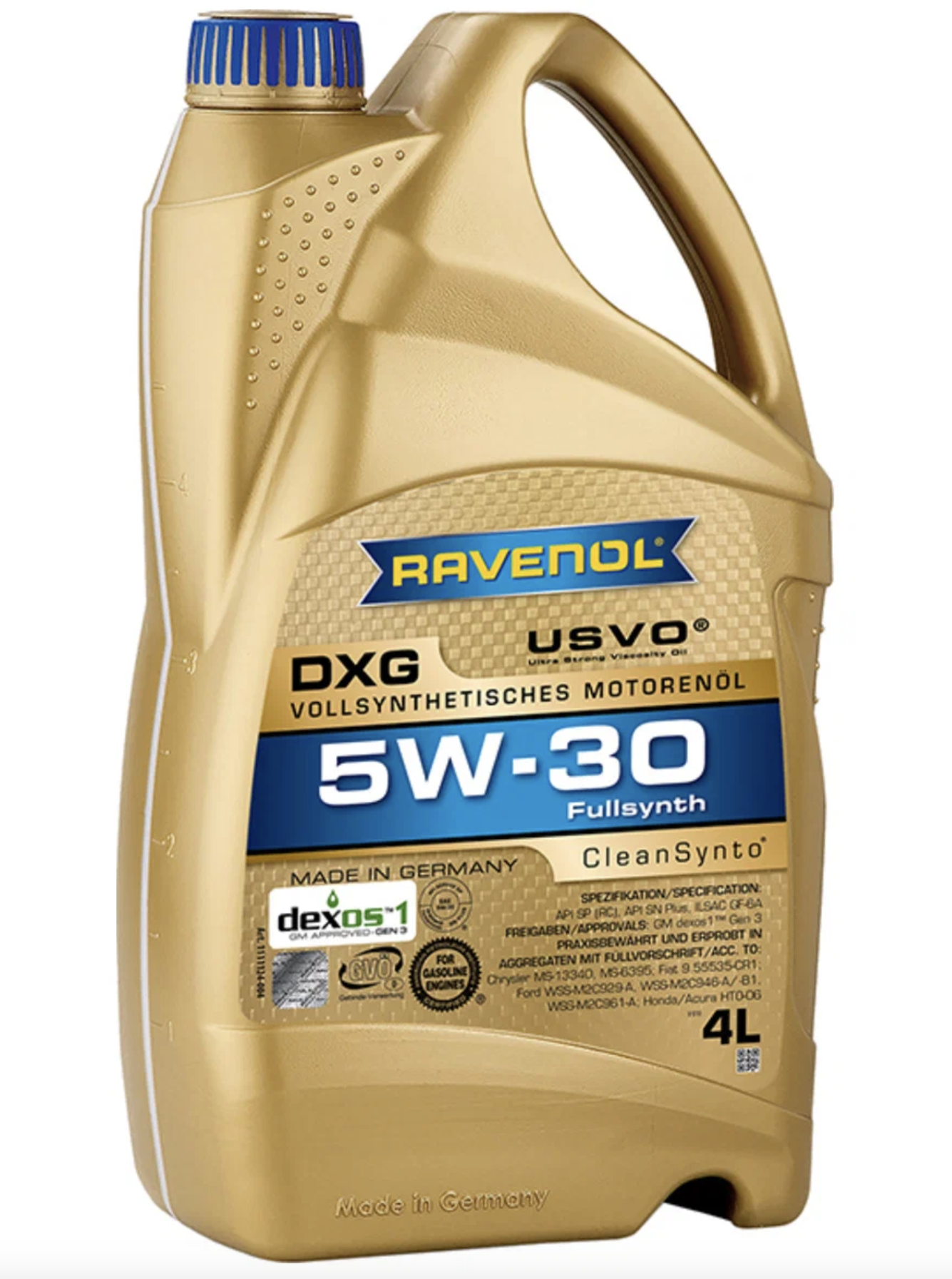 Моторное масло Ravenol DXG 5W-30 синтетическое 4 л